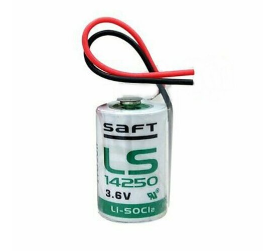Saft Batterie LS14250 1/2 AA Lithium-Thionylchlorid 3,6 V mit Kabel
