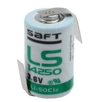 Saft Batterie LS14250 1/2 AA Lithium-Thionylchlorid 3,6 V...