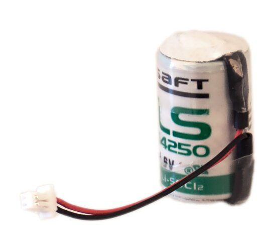 Saft Batterie LS14250 1/2 AA Lithium-Thionylchlorid 3,6 V  mit JST Stecker SHR 2 polig