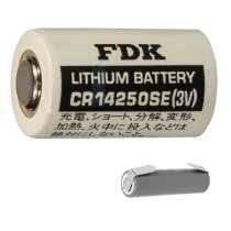 FDK CR14250SE / 1/2AA - 3V Li-Ion L&ouml;tfahne U