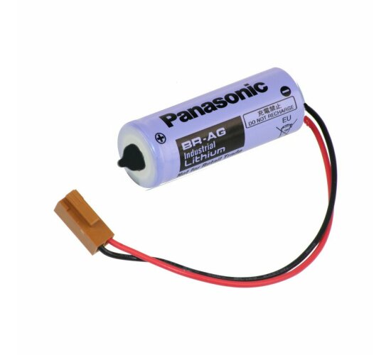 Panasonic Lithium 3V Batterie BR-AG + JAE-Stecker IL-2S-S3L A Zelle 2200 mAh Hochtemperatur