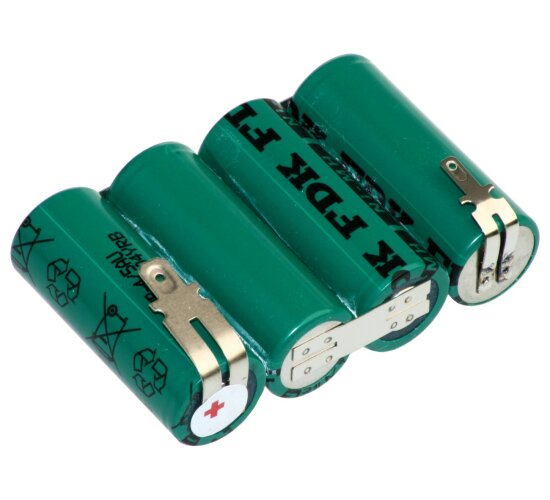 FDK Sanyo Akku für WOLF ACCU 60 60  mit Faston +4,8mm -2,8mm 4,8V 2150 mAh