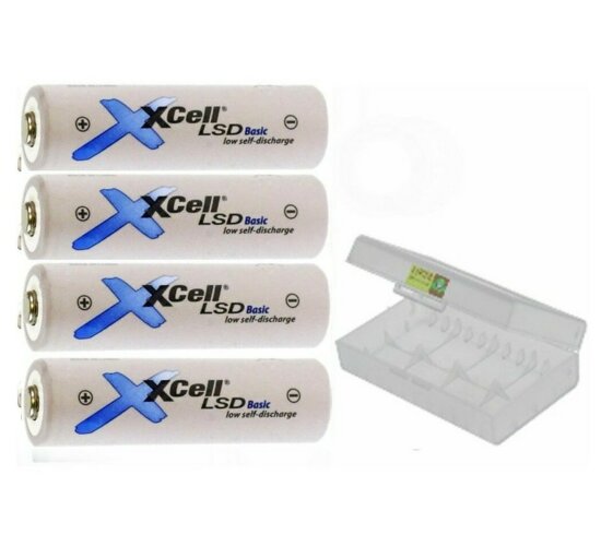 4 x XCell Micro AAA für Sennheiser Kopfhörer Wireless Headset Akku + Box 800 mAh