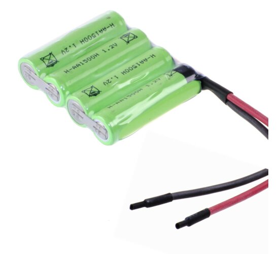 Mexcel Akkupack 4,8V/1500mAh NiMh AA Hochtemperatur 4S  m Silikonkabel 0,5 qmm