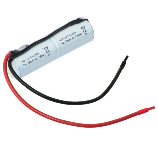 Mexcel Akkupack 2,4V 1500mAh  SC Hochtemperatur Säule  mt Silikonkabel 20 cm Akku NiCd