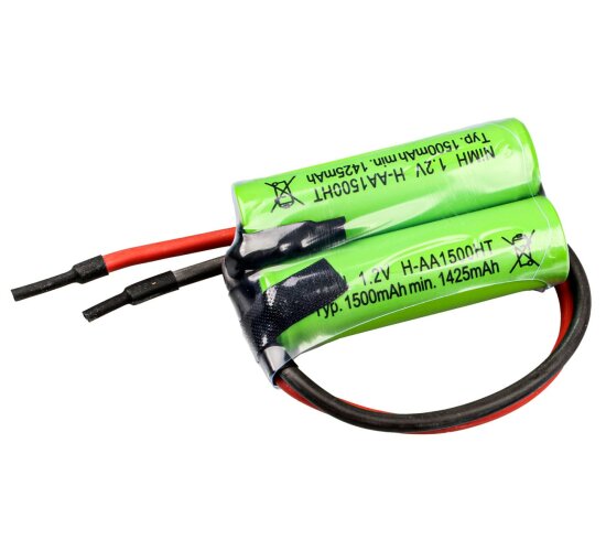 Mexcel Akkupack 2,4V/1500mAh NiMh AA Hochtemperatur 2S  m Silikonkabel 0,5 qmm