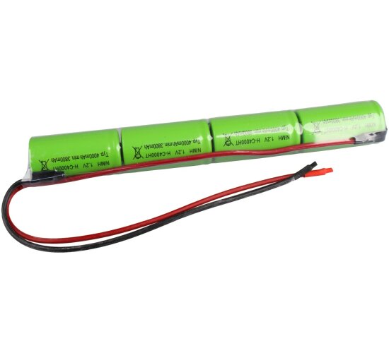 Mexcel Akkupack 4,8V / 4000mAh NiMh- Akku C - Säule4 Hochtemperatur mit Silikonkabel 20 cm