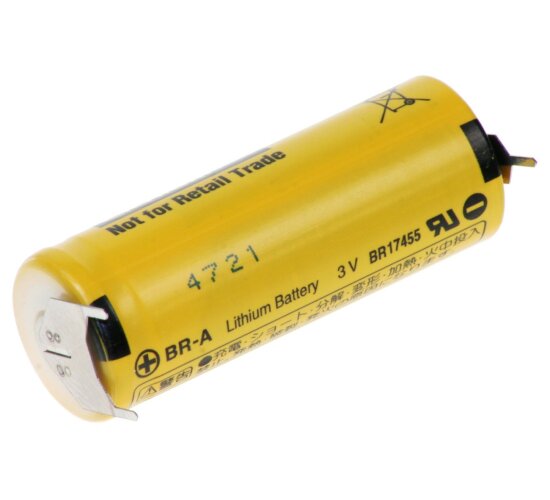 Panasonic Lithium 3V Batterie BR-A Industrie Zelle 2/1 pin ++/-