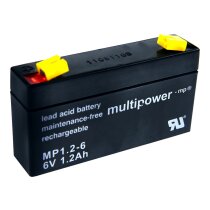 Multipower Blei-Akku MP1,2-6 Pb 6V / 1,2Ah Faston 4,8