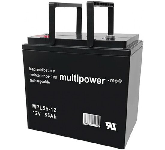 Multipower Blei-Akku MPL55-12 Pb 12V / 55Ah  10-Jahresbatterie