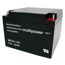 Multipower Blei-Akku MP26-12C Pb 12V / 26Ah Zyklenfest, M5