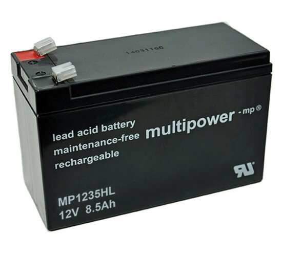 Multipower Blei-Akku MP1235HL Pb 12V / 8,5Ah Hochstrom - Longlife 10 Jahre