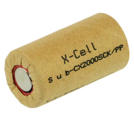 XCell Akku Sub-C 1,2V / 2000mAh NiCd 2000SCK Pappmantel