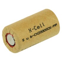 XCell Akku Sub-C 1,2V / 2000mAh NiCd 2000SCK Pappmantel