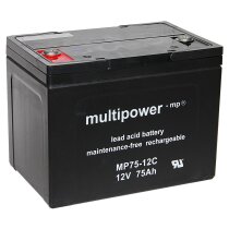 Multipower Blei-Akku MP75-12C Pb 12V / 75Ah Zyklenfest,...