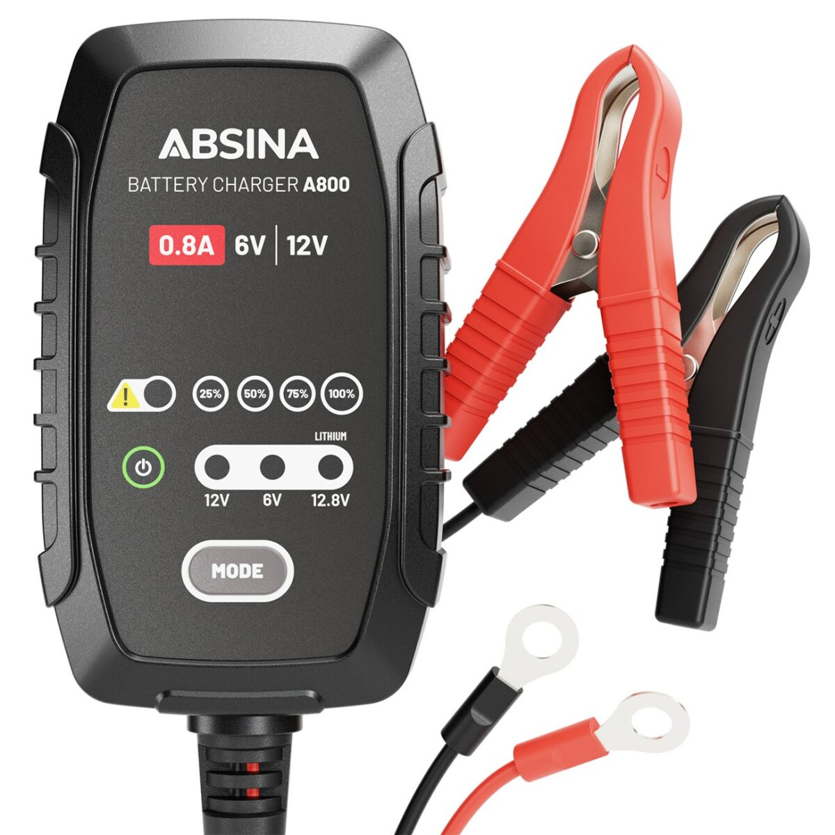 Absina Blei-/Gel AGM / Lithium-Ladegerät A800 7-Stufen Ladegerät 6V 