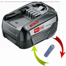 Reparatur Zellentausch für Bosch DIY Akku PBA 6,0 Ah...