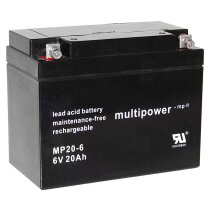 Multipower Blei-Akku MP20-6 Pb 6V / 20Ah M5 Schraubanschluss