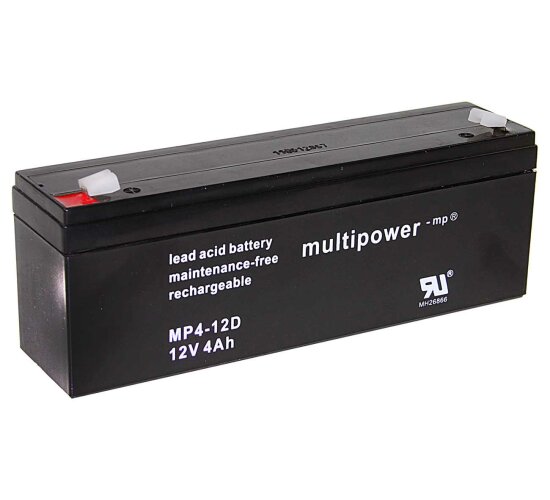 Multipower Blei-Akku MP4-12D Pb 12V / 4Ah Faston 4,8