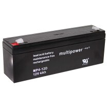 Multipower Blei-Akku MP4-12D Pb 12V / 4Ah Faston 4,8