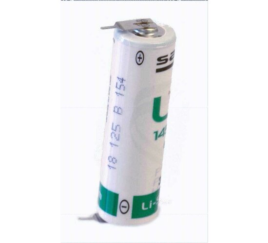 Saft Lithium 3,6V Batterie LS 14500 AA - Zelle Thionylchlorid 3,6 V Print Pin +/-