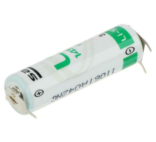 Saft Lithium 3,6V Batterie LS 14500 AA - Zelle Thionylchlorid 3,6 V Print Pin +/--