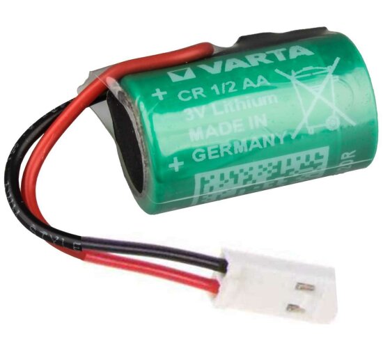 VARTA CR1/2AA Lithium-Batterie 3 Volt 950mAh  6127 mit AMP-BUCHSE-928205-2P Siemens 575332TA