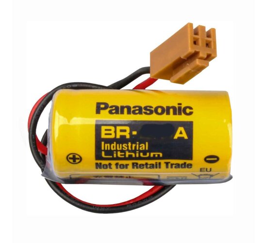 Panasonic Lithium 3V Batterie BR-A Industrie Zelle  + JAE-IL-2S-S3L-2P