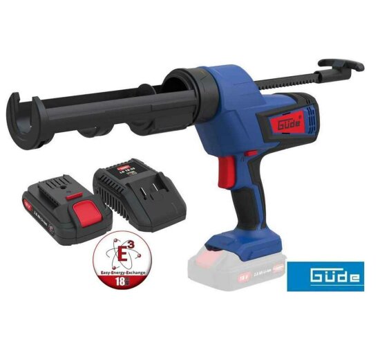 Güde Akku artuschenpresse 18V mit Akku / Ladegerät Kartuschenpistole