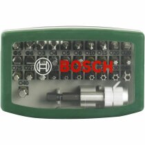 Bosch 32tlg. Schrauberbit-Set (PH-, PZ-, Hex-, T-, TH-, S-Bit,  mit Gürtelclip
