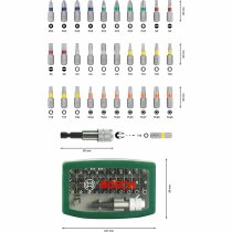 Bosch 32tlg. Schrauberbit-Set (PH-, PZ-, Hex-, T-, TH-, S-Bit,  mit Gürtelclip