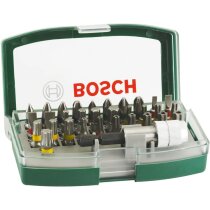 Bosch 32tlg. Schrauberbit-Set (PH-, PZ-, Hex-, T-, TH-, S-Bit, Zubehör Bohrschrauber und Schraubendreher) mit Gürtelclip