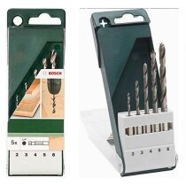 Bosch Sechskant 1/4 Hex Holz-Spiralbohrer-Set 5teilig 2,...