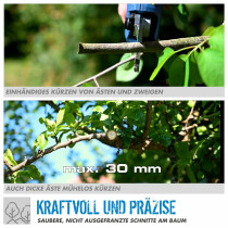 GÜDE Akku Astschere ASC 18-201 mit Akku 2.0 Ah, Ladegerät,