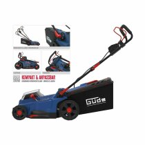 GÜDE Akku Rasenmäher RM 36/37 mit 2 x Akku 4.0 Ah und Doppelladegerät