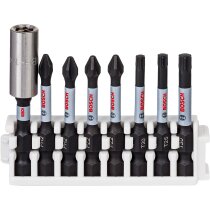 Bosch Professional 8tlg. Schrauber Bit Set (Impact Control, T/PZ/PH Bits, Länge 25 mm, Pick and Click, Zubehör Schlagschrauber Bohrschrauber)