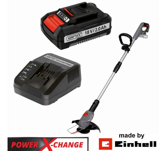 Kraftixx Akku-Rasentrimmer KX-ART 1826 Li 18V Akku 2.0 Ah + Ladegerät l Einhell Power X Cchange