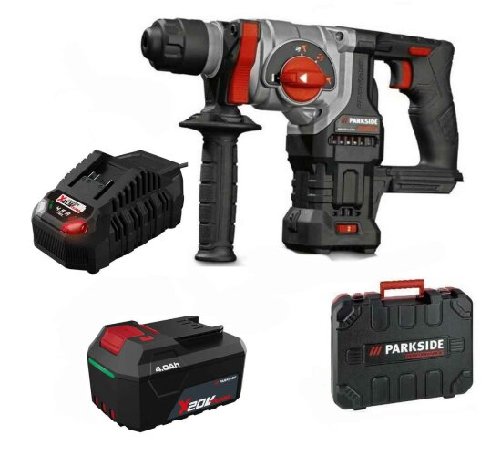 PARKSIDE PERFORMANCE Akku Kombihammer 20 Volt PKHAP 20-Li  4 Ah Akku Ladegerät C3