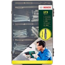 Bosch 173-teiliges SDS-plus-Befestigungs-Set, Beton, Dübel Bohrer Schrauben