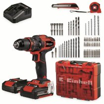 Einhell Akku-Schlagbohrschrauber-Set TE-CD 18/40 Li-i +64tlg. 2 Akkus 18V