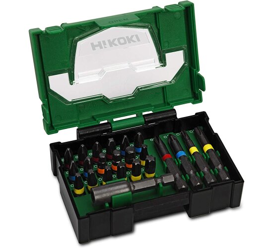 Hitachi Hikoki 40030021 23-teilige Bit-Box, stapellbar Profi Qualität Schlagfest