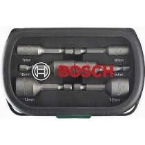 Bosch 6tlg.Steckschlüssel Set (1/4 Zoll Sechskantschaft, Ø 6-13 mm, Zubehör Bohrschrauber)