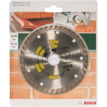 Bosch 2609256408 Diamanttrennscheibe Universal Turbo Top Allzweck, 125 mm, 22.23