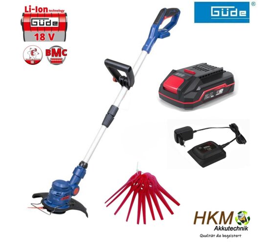 Güde Rasentrimmer RT 18V Akku 2.0 Ah / Ladegerät 18-05 Kantenschneider