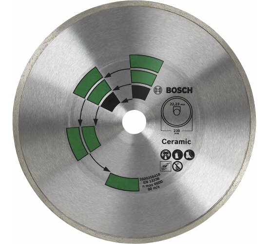 Bosch 2609256417 DIY Diamanttrennscheibe Fliesen Top Keramik, 125 mm, 22.23