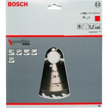 Bosch HM Sägeblatt Speedline Wood 190x30 mm Z=24