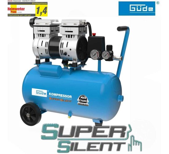 Güde Flüster Kompressor Airpower 150/8/24 SUPER SILENT nur 49 db extrem Leise