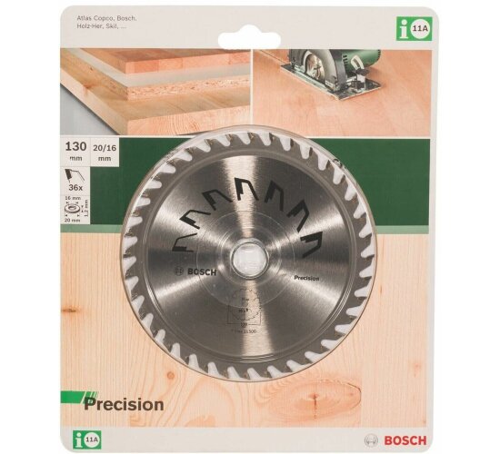 Bosch Kreissägeblatt Precision 130 x 2 x 20/16mm Z36 Sägeblatt 2609256847