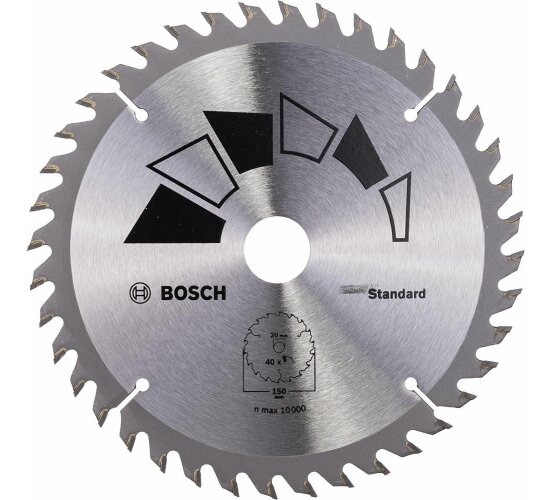 Bosch  Kreissägeblatt Basic 150 x 2.2 x 20/16,Z40 Sägeblatt 2609256807