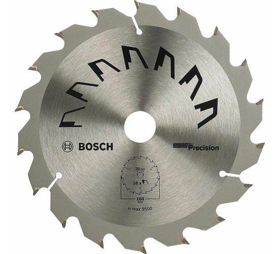 Bosch 2609256855  Kreissägeblatt Precision 160 x 2 x 20/16 Z18 Sägeblatt
